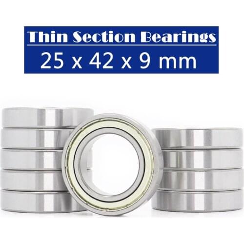 6905 ZZ ABEC-1 (10PCS) 25x42x9MM Metric Thin Section Bearings 61905Z 6905ZZ