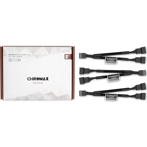 Noctua SYC1 chromax Adaptor Cables CPU Cooling fan Fan Splitter Cable Y Splitter Computer PC Fan Power Cable 1 to 2 Converter