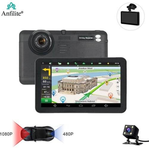 Anfilite 7" Capacitive screen car dvr Android GPS navigator WIFI Full HD 1080P Video truck Recorder Registrar dashcam camera
