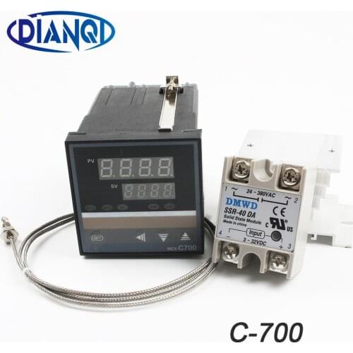 Frees shipping REX-C700 Relay Output PID Thermomstat Regulator Dual Digital Temperature Controller with Thermocouple K