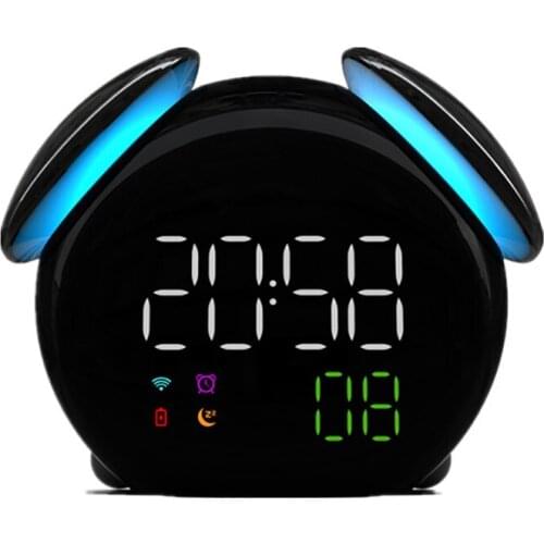 Kids Alarm Clock Wake Up Digital Clock for Boys Girls, 7 Colors Changing LED Light, App Control, with Snooze, Bedside Clock