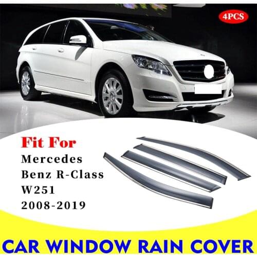 FOR Mercedes BENZ R-Class W251 R300L R350L R500L car rain shield deflectors awning trim cover exterior car-styling accessories