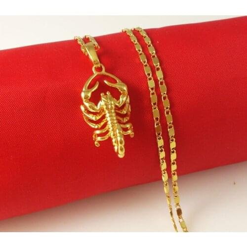 Scorpions Pendant Yellow Gold Filled Womens Mens Pendant Necklace