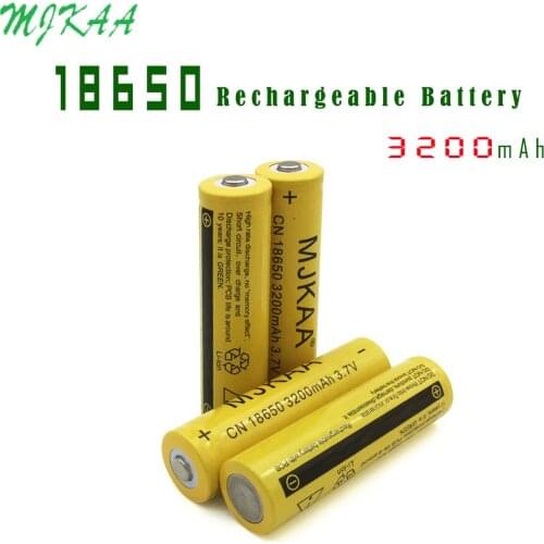 MJKAA 4/6pcs 18650 3200mAh 3.7v Lithium Li-ion Rechargeable Battery for Flashlight Laser