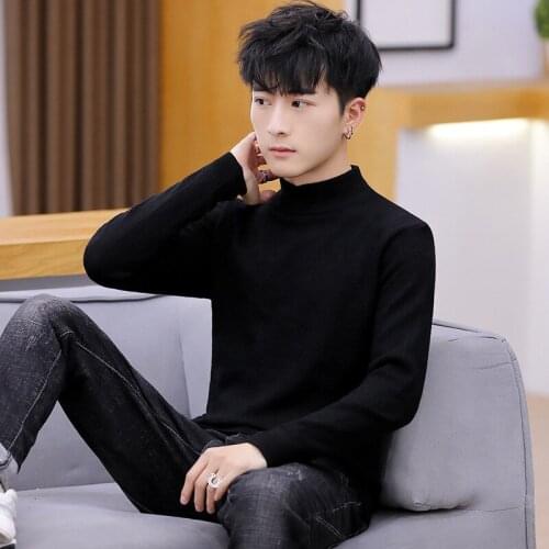 Turtleneck Mens Sweaters Long Sleeve Core Yarn Boss Sweater Men High Quality Men Knitting Sweater Warm Sweater