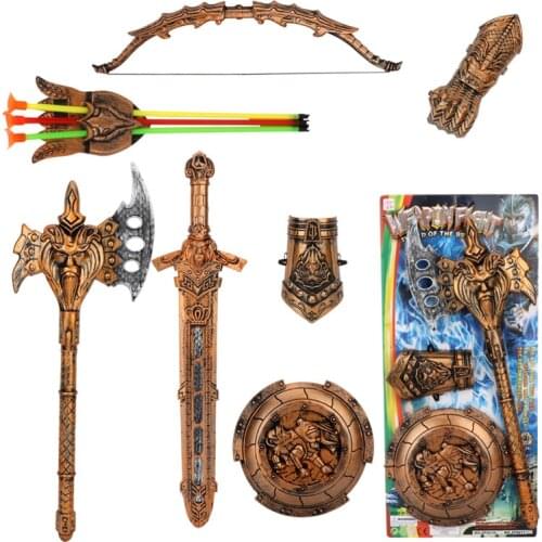 New Sword Model Simulation Childrens Bow And Arrow Suit Bronze Weapon Suit Prop Sword European Ancient Roman Knights