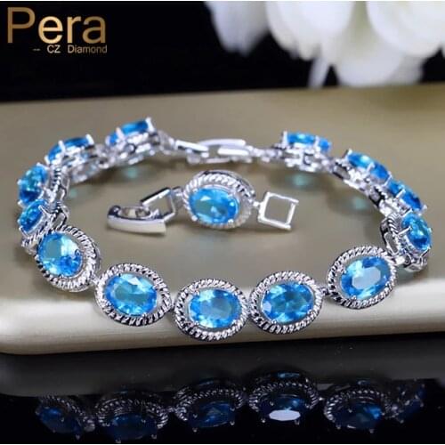 Pera CZ Blue Bracelets