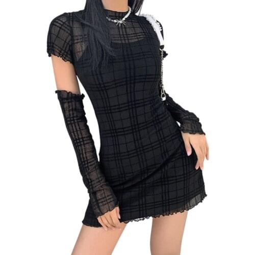 Womens Sexy Short Sleeve Dress, Casual Tight Solid Color Bodycon Skirt, Round Collar Three Pieces Set Summer 2021