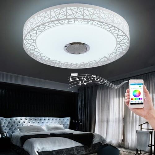 Simple creative (Birds nest) smart Bluetooth ceiling lamp living room lamp bedroom APP + remote control led round light