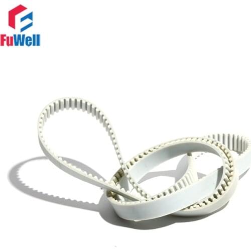 Timing Belt White Polyurethane 5M-4430/4440/4450/4460/4480 Toothed Pulley Belt 15/20/25/30mm Width HTD5M PU Transmission Belt
