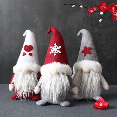 Christmas Gnomes Plush Doll Ornaments Funny Standing Snowman Forester For 2020 Christmas Tree New Year Xmas Eve Party Decoration