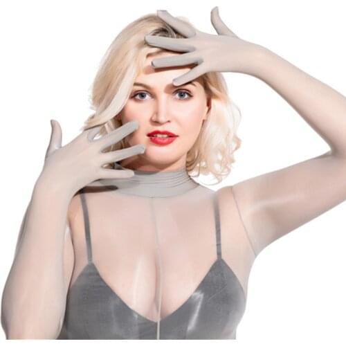 Unisex Sexy Shiny Five Fingers Bodystocking Open Crotch Bodysuit Babydoll One Peice Tights Catsuit Rompers Jumpsuit Body Overall