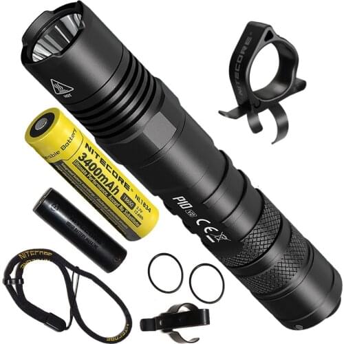 Nitecore P10 v2 LED Flashlight CREE XP-L2 V6 1100Lm Powerful Upgrade Tactical Flashlight with18650 Battery for Search Hunting