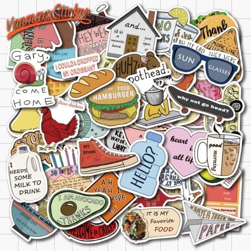 VANMAXX 50 PCS Fresh Vine VSCO INS Style Stickers Waterproof PVC Decal for Laptop Helmet Bicycle Luggage Guitar Car Phone Case