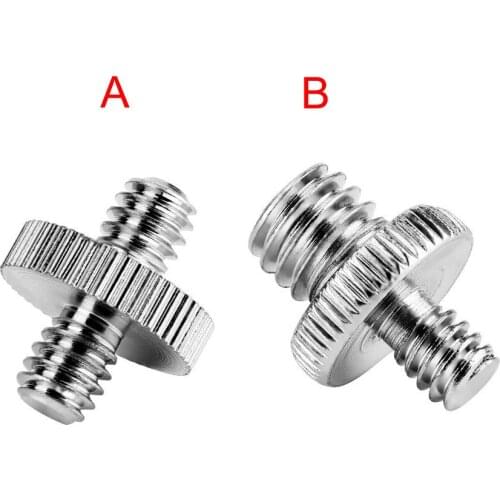 1/4" Male to 1/4" Male Screw+1/4" Male to 3/8" Male Threaded Screw Adapter for Camera/Shoulder Rig/Tripod/Socket Studio/Gopro