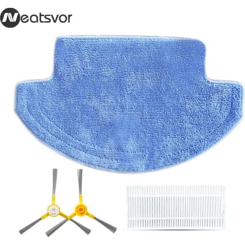 Spare part for Robot Vacuum Cleaner Neatsvor V390,Side Brush*1pair +HEPA *1pc+Mop*1pc