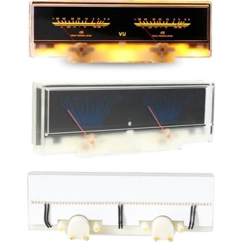 11XA Double pointer VU Meter Stereo Amplifier Board DB Sound Level Indicator Meter Adjustable Backlight With Driver