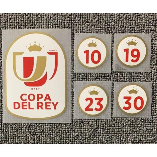 2020-2021 Spain Copa Del Rey Patch King Cup heat Transfer Soccer Patch Set