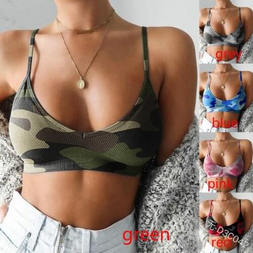 2020 Women Tie dye Camouflage Underwear without Steel Ring Summer Wild Sexy Camisole Backless Tube Top S-4XL