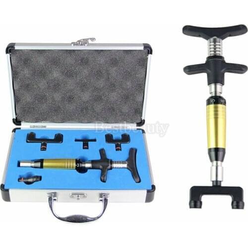 2021 New Chiropractic Adjustable Gun 6 Levels 4 Heads Therapy Manual Bone Correction Chiropractic Adjusting Home Use Tool