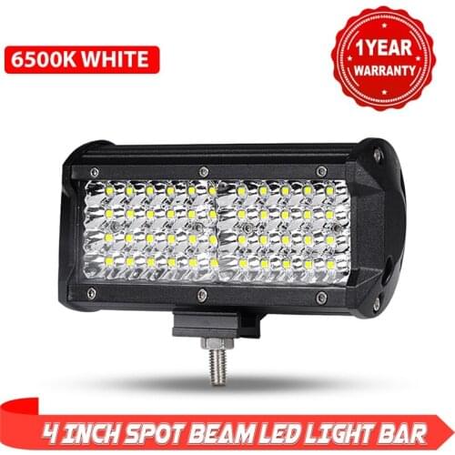 4 Inch Work Light Spot Beam Led Light Bar Quad Rows Bar M6 Bolt Driving Light 12V 24V For Offroad Car Motorcycle Boat ATV UTV