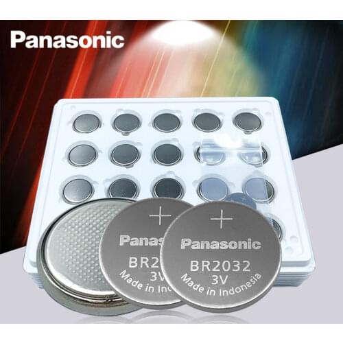 50PCS/Lot Original Panasonic 3V BR2032 Battery BR 2032 High temperature Button Coin Cell Batteries