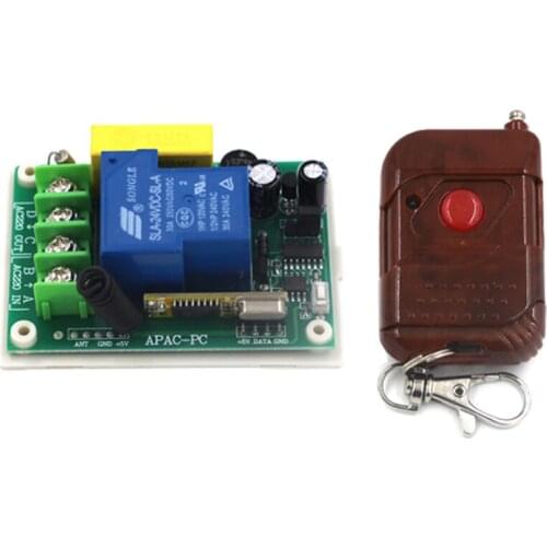 AC 220V 30A 1CH 1 CH Wireless Remote Control Switch for Home Light LED Pump Motor Transmitter Receiver Relay Module 315/433Mhz