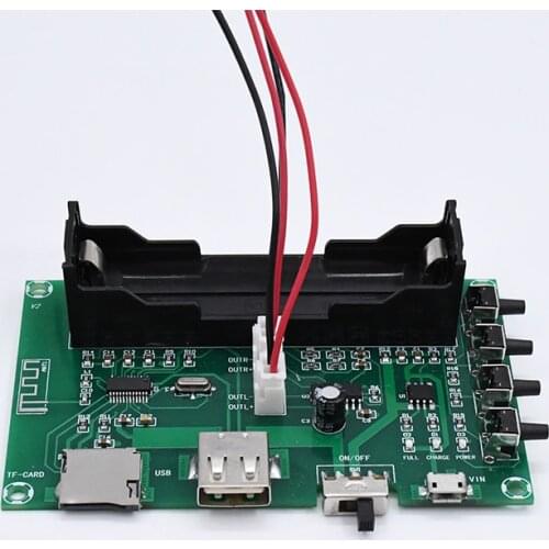 GHXAMP PAM8403 Bluetooth Amplifier audio Board 5W*2 Lithium Battery Singing Machine USB TF-Card Dual Channel Mini Speaker DIY