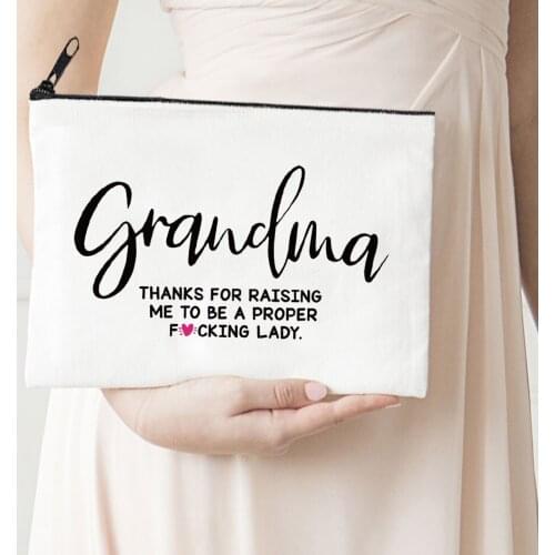 Grandma Bag Women Make Up Bag Mom Fashion CosmeticTravel Toiletries Storage Pouch Ladies Clutch Purse Zipper Pencil Case