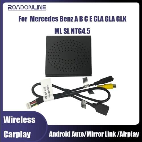 Wireless CarPlay for Mercedes Benz A B C E CLA GLA GLK ML SL NTG4.5 Support Android Auto Mirror Link AirPlay Car Play Functions