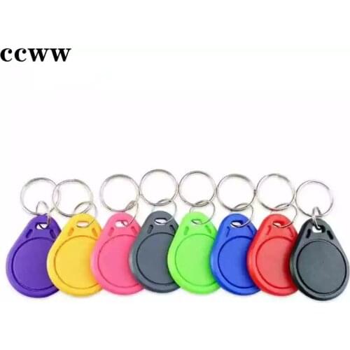 10Pcs 125Khz ID EM4305 Writable Rewritable Key Fobs Keyfobs RFID Waterproof Token Tag Keychain Access Control Card