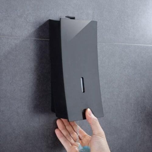 Liquid Soap Dispenser Hand Kitchen Sink Soap Container Wall Mounted Bottle White/Gold/Black Finish ABS Bathroom Shampoo Holder