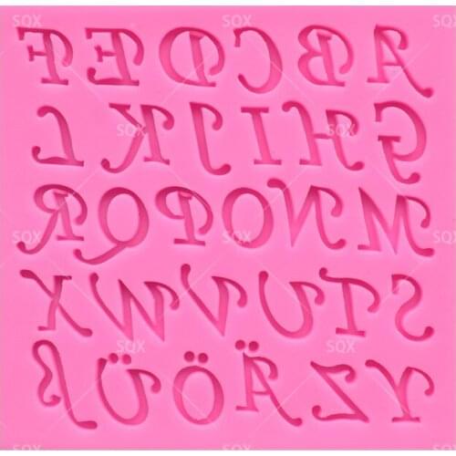 DIY Alphabet Shaped Silicone Mold Fondant Mould Cake Decorating Baking Tools Kitchen Accessories SQ15231