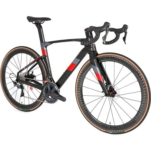 Hot Sale Wholesale TWITTER CYCLONEpro-SRAM RIVAL-22S Disc Brake Carbon Fiber Racing Road Bike