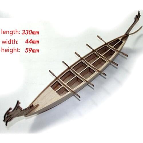 Chinese Dragon Boat Wooden simulation ancient ship assembly model Kits oar speed