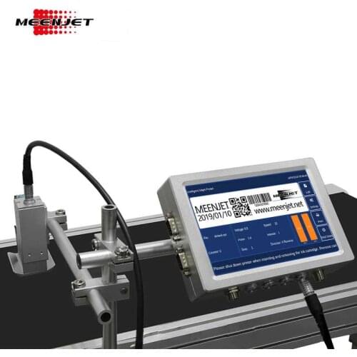 Meenjet Variable Expiry Date QR Code Counter 2D GS1 Barcode Coder Printer 7 Inch Industrial Inkjet Coding Machine for Sale