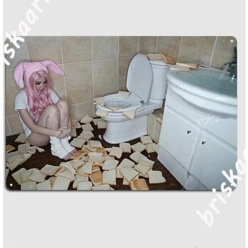 Belle Delphine Onlyfans Exclusive Toilet Poster Metal Plaque Cinema Garage Plaques Home Classic Tin sign Posters