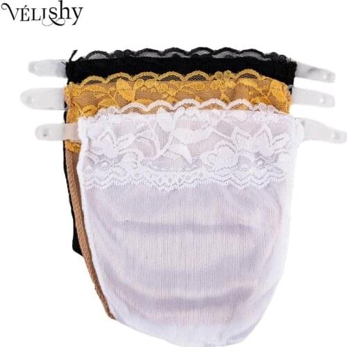3pcs Lace Tube Bra With Elastic Band Women Quick Easy Clip-on Lace Mock Camisole Bra Insert Wrapped Chest Overlay Modesty Panel