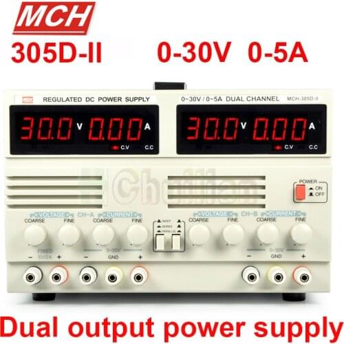 MCH 305DII (30V 5A) DC Power Supply Multifunction Digital Display Adjustable Dual Power Supply
