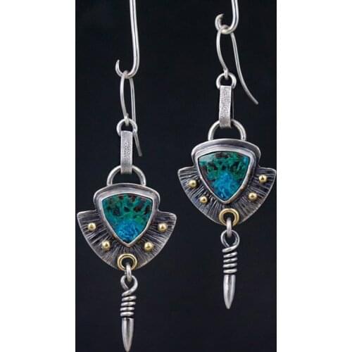 Fashion Luxury Retro Bullet Drop Earrings Classsic Vintage Silver Color Dangle Earring Jewelry Aretes De Mujer Modernos 2020