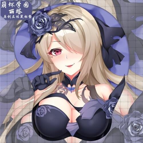 Anime Honkai Impact 3 Rita Rossweisse 3D Soft Chest Mouse Pad Game Computer Keyboard Desk Mat Playmat Wrist Rest Xmas Gifts New