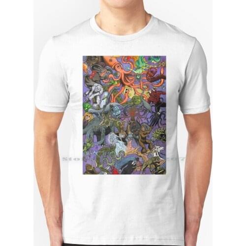 Cryptid Creatures And Mysterious Monsters T Shirt 100% Pure Cotton Cryptozoology Cryptids Ogopogo Forteana Fortean Unexplained