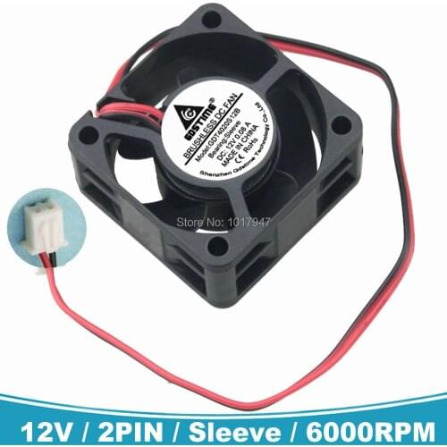 20 pieces lot Gdstime 12volt 2Pin 4020s 4cm 40x40x20mm DC Cooler Cooling Fan