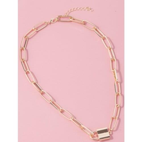 Lock Necklaces Gold Color Personality Punk Big Multilayer Alloy Necklace for Women Vintage Female Fashion Jewelry Factory Outlet