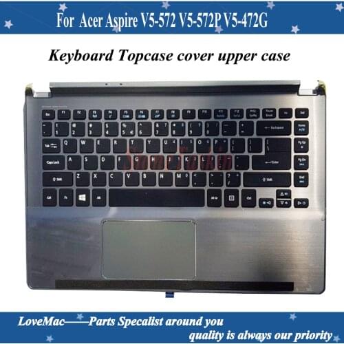 Original for for Acer Aspire V5-472 V5-473 v7-481 Palmrest & Keyboard Topcase cover upper case in English black
