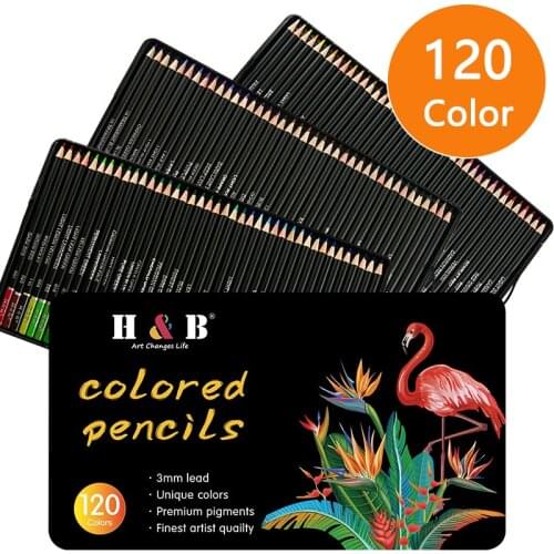Professional colored Pencils 72 /120Pencil Set Artist Painting Supplies Colors Glitter Sketch Drawing Color Prismacolor Pen