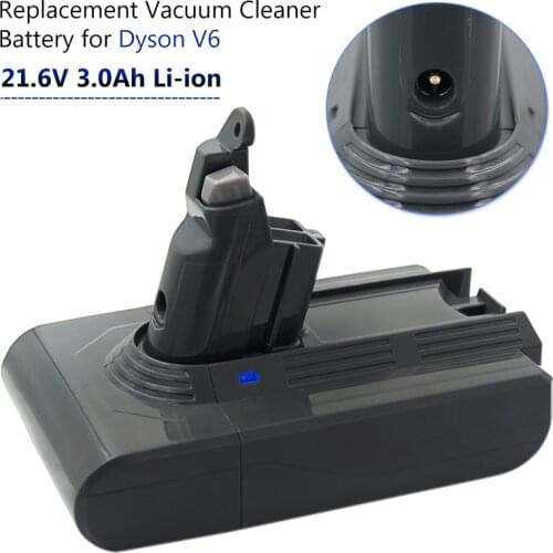 V6 Vacuum Cleaner Battery 21.6V 3000mAh Li-ion Rechargeable Battery for Dyson SV03 SV05 SV06 SV07 SV09 DC59 DC62 DC74 V6 Battery