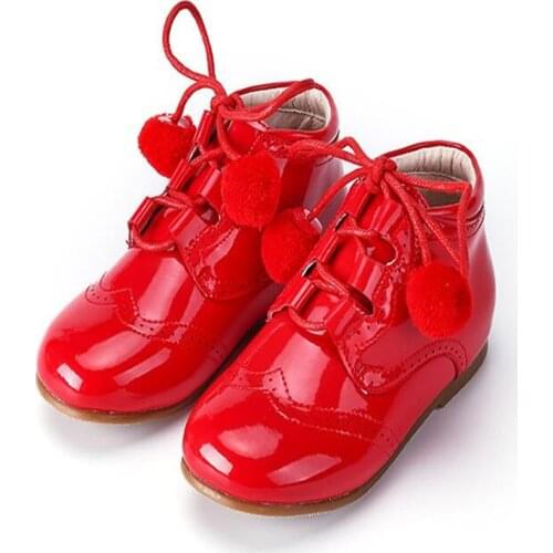 Boutique girls princess shoes 2019 Genuine Leather baby toddler shoes 1-3 years old childrens boots fashion girls single boots
