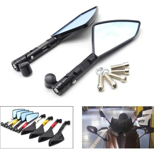 Universal CNC Aluminum Mirror Accessories Motorcycle Side Rearview Mirrors For YAMAHA YZF R1 R6 R3 R25 Tmax 500 530 MT07 MT09