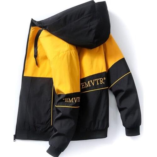 2021 Spring Autumn Tops Clothes Thin Mens Casual Jacket Asian Size M-3XL Outwear Hooded Coat Slim Fit Parka Embroidery Jackets